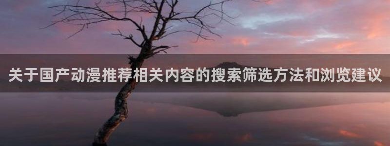 动画资讯：关于国产动漫推荐相关内容的搜索筛选方法和浏览建议